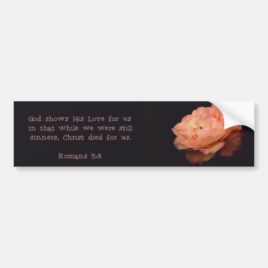 Romeinen 5:8 Schrift Bumpersticker (Voorkant)