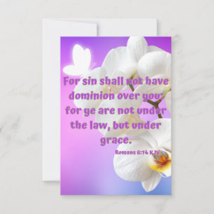 Romeinen 6:14 KJV Bijbel Schrift Pic Groet Kaart