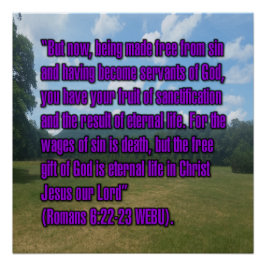 Romeinen 6:22-23 WEBU Perfect Poster