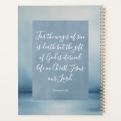 Romeinen 6:23 Bijbelvers Afbeelding Spiraal Notebo Planner (Achterkant)
