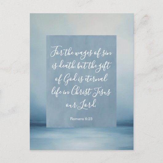 Romeinen 6:23  Bijbelvers Briefkaart (Voorkant)