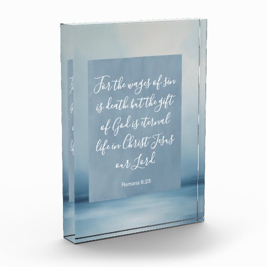 Romeinen 6:23  Bijbelvers Fotoblokken (Links)