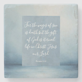 Romeinen 6:23 Bijbelvers Stenen Onderzetter