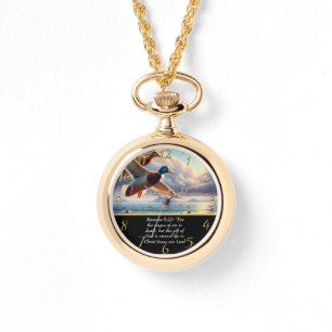 Romeinen 6:23 Christelijk Faith kruis met eenden Horloge