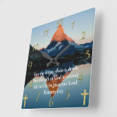 Romeinen 6:23 Christelijk uitzicht van het Faith m Vierkante Klok (Hoek)