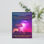 Romeinen 6:23 Engelse, Spaanse en Chinese Bijbelse Briefkaart (Staand voorkant)