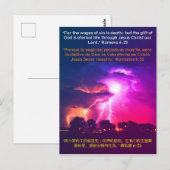 Romeinen 6:23 Engelse, Spaanse en Chinese Bijbelse Briefkaart (Voorkant / Achterkant)