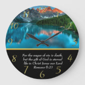 Romeinen 6:23 gouden meermonden grote klok (Voorkant)