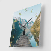 Romeinen 6:23 op het dok vierkante klok (Hoek)