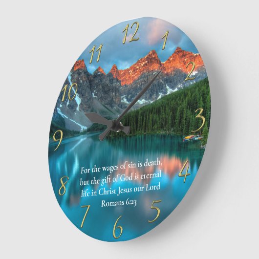 Romeinen 6:23 prachtige gouden uitzicht van het mo grote klok (Hoek)