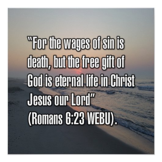 Romeinen 6:23 WEBU Perfect Poster (Voorkant)