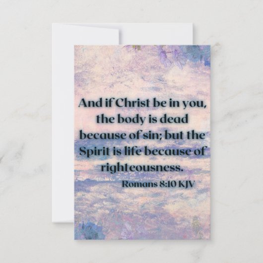 Romeinen 8:10 KJV Bijbelscriptie Pic Greeting Kaart (Voorkant)