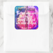 Romeinen 8:14 Christelijke Bijbel Schrift Stickers (Tas)