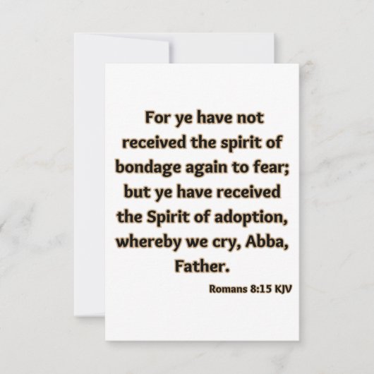 Romeinen 8:15 KJV Bijbel Schrift Groet Kaart (Voorkant)