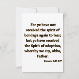 Romeinen 8:15 KJV Bijbel Schrift Groet Kaart