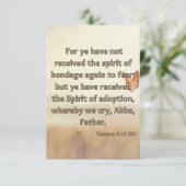 Romeinen 8:15 KJV Bijbel Schrift Pic Groet Kaart (Staand voorkant)