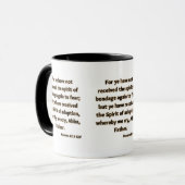 Romeinen 8:15 KJV Bijbel Schrift Two-Tone Mok (Voorkant links)