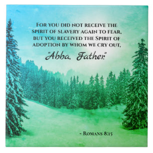 Romeinen 8:15 We roepen 'Abba Vader' op Tegeltje