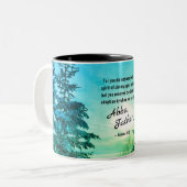 Romeinen 8:15 We roepen 'Abba Vader' op Tweekleurige Koffiemok (Voorkant links)