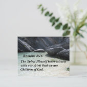 Romeinen 8:16 De geest zelf beer getuige Briefkaart (Staand voorkant)