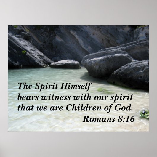Romeinen 8:16 De geest zelf beer getuige Poster (Voorkant)