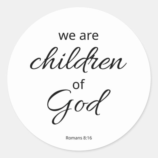 Romeinen 8:16 Sticker | Kinderen van God (Voorkant)
