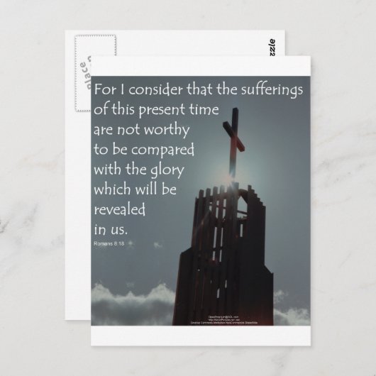 Romeinen 8:18 Te onthullen glorie Briefkaart (Voorkant / Achterkant)