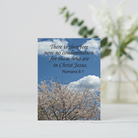 Romeinen 8:1 Er is dus geen veroordeling meer Briefkaart (Staand voorkant)