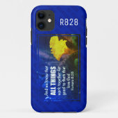 Romeinen 8:28 ALLE DINGEN blauw Case-Mate iPhone Case (Achterkant)