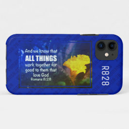 Romeinen 8:28 ALLE DINGEN blauw Case-Mate iPhone Case