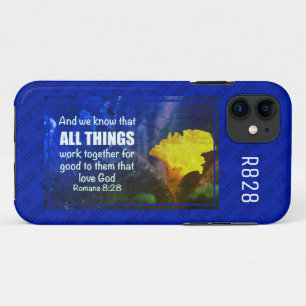Romeinen 8:28 ALLE DINGEN blauw Case-Mate iPhone Case