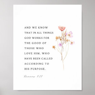 Romeinen 8:28 Alle Dingen Samen Poster