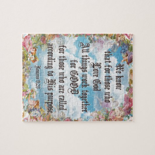 Romeinen 8:28 - Alles goed... Legpuzzel (Horizontaal)