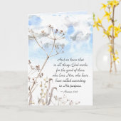 Romeinen 8:28 Alles wat God goed doet Kaart (Gele Bloem)