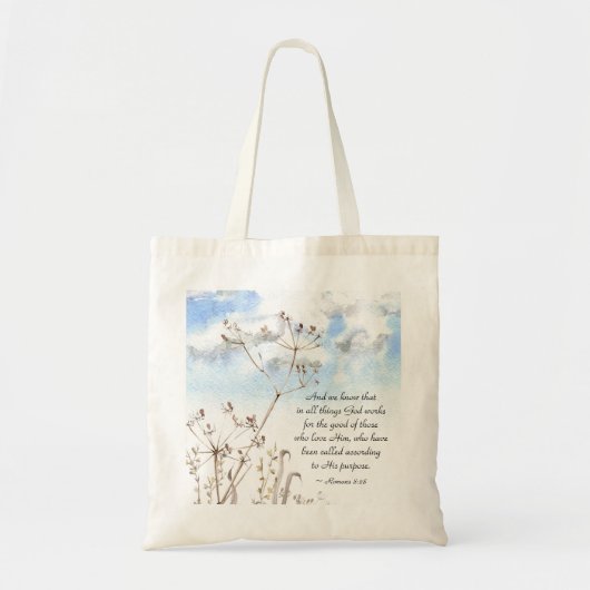 Romeinen 8:28 Alles wat God goed doet Tote Bag (Voorkant)