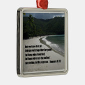 Romeinen 8:28 Alles werkt goed samen... Metalen Ornament (Rechts)