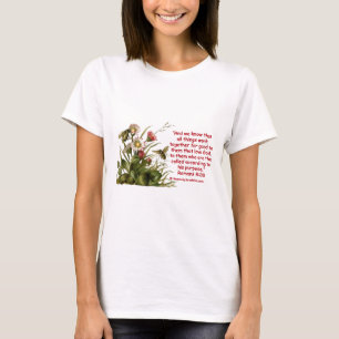 Romeinen 8:28 Bee Motif T-shirt