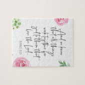 Romeinen 8:28 Bijbelse Verse Puzzle Legpuzzel (Horizontaal)