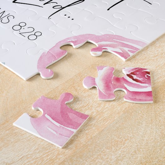 Romeinen 8:28 Bijbelse Verse Puzzle Legpuzzel (Zijkant)