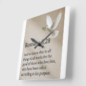 Romeinen 8:28 Bijbeltekst Wandklok (Hoek)
