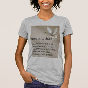 Romeinen 8:28 Bijbelvers Dames T-shirt