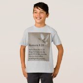 Romeinen 8:28 Bijbelvers Kinderen T-shirt (Voorkant volledig)