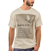 Romeinen 8:28 Bijbelvers Man T-shirt