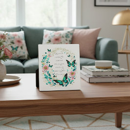 Romeinen 8:28 Bloemen en vlinders Fotoplaat