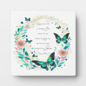 Romeinen 8:28 Bloemen en vlinders Fotoplaat (Voorkant)