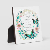 Romeinen 8:28 Bloemen en vlinders Fotoplaat (Voorkant)