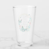 Romeinen 8:28 Bloemen en vlinders Glas (Achterkant)