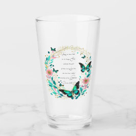 Romeinen 8:28 Bloemen en vlinders Glas