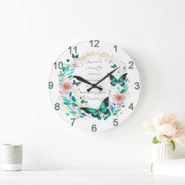 Romeinen 8:28 Bloemen en vlinders Grote Klok