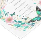 Romeinen 8:28 Bloemen en vlinders Medium Tafelloper (Hoek)